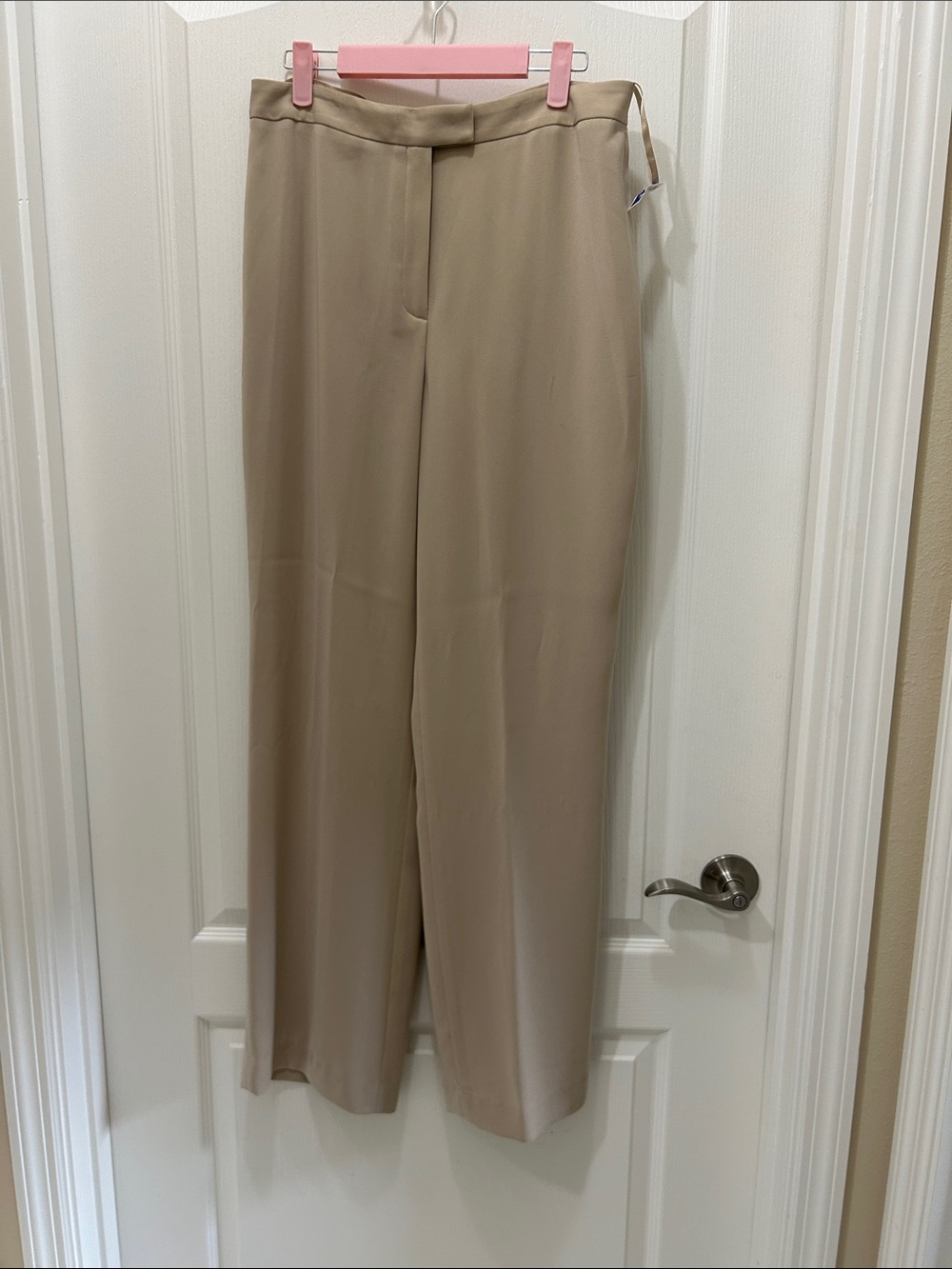 Wide-Leg Beige Trousers for Women